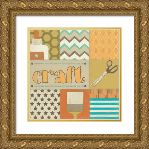 Craft Gold Ornate Wood Framed Art Print with Double Matting by Vess, June Erica