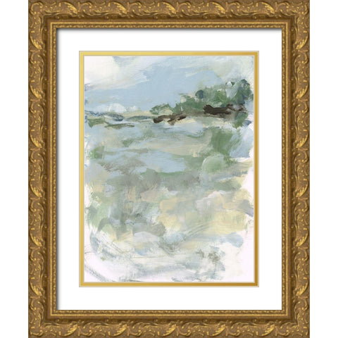 Far Away View II Gold Ornate Wood Framed Art Print with Double Matting by Long, Christina