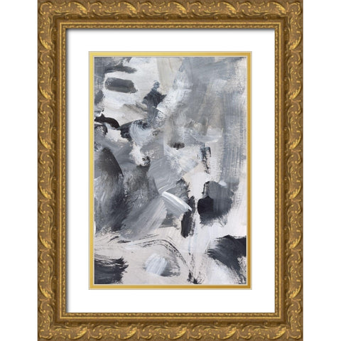 Black and White Mix II Gold Ornate Wood Framed Art Print with Double Matting by Long, Christina