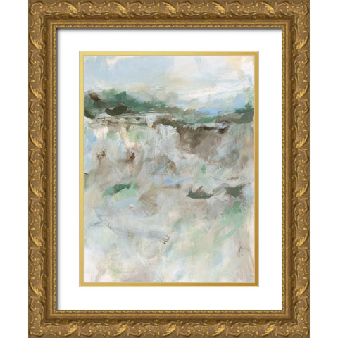 Far Away Hills I Gold Ornate Wood Framed Art Print with Double Matting by Long, Christina