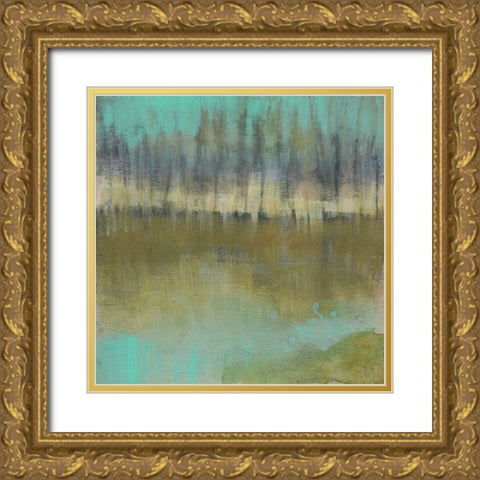 Soft Treeline on the Horizon I Gold Ornate Wood Framed Art Print with Double Matting by Goldberger, Jennifer