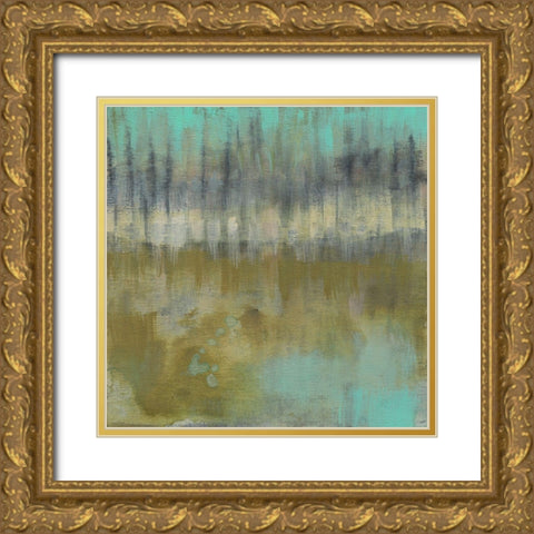 Soft Treeline on the Horizon II Gold Ornate Wood Framed Art Print with Double Matting by Goldberger, Jennifer
