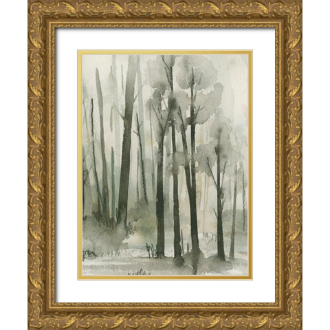 Into the Woods III Gold Ornate Wood Framed Art Print with Double Matting by Caroline, Emma