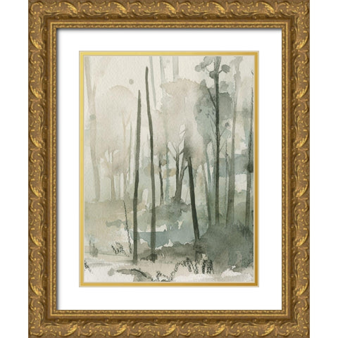 Into the Woods IV Gold Ornate Wood Framed Art Print with Double Matting by Caroline, Emma