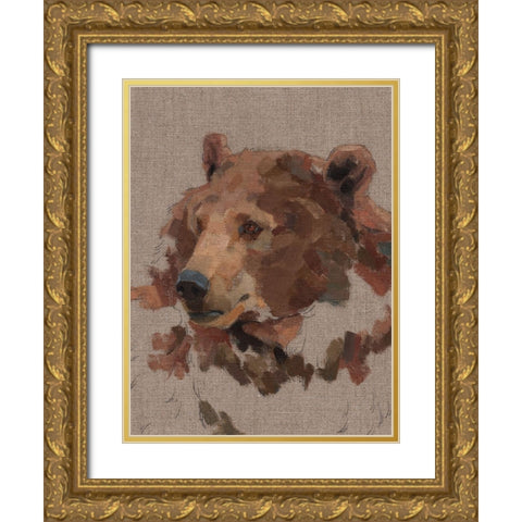 Big Bear III Gold Ornate Wood Framed Art Print with Double Matting by Green, Jacob