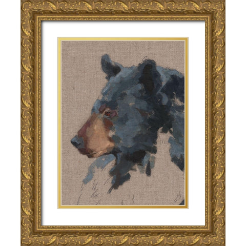 Big Bear IV Gold Ornate Wood Framed Art Print with Double Matting by Green, Jacob