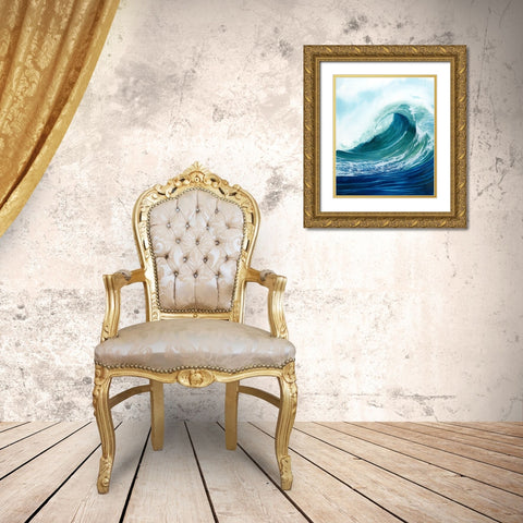 Sea Foam II Gold Ornate Wood Framed Art Print with Double Matting by Popp, Grace