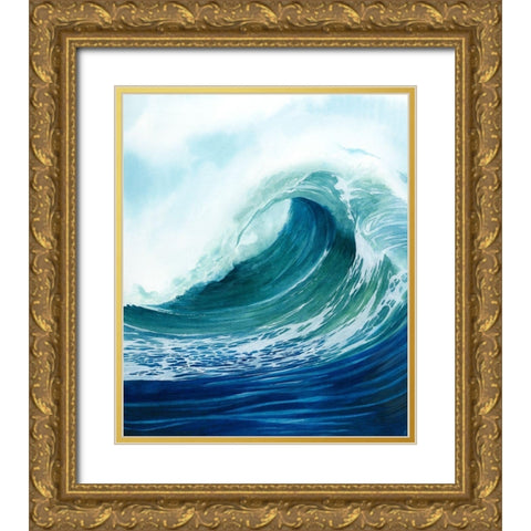 Sea Foam II Gold Ornate Wood Framed Art Print with Double Matting by Popp, Grace