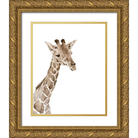 Safari Animal Portraits II Gold Ornate Wood Framed Art Print with Double Matting by Wang, Melissa