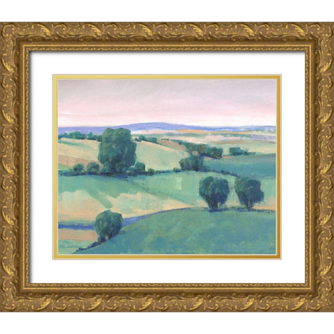 Rolling Countryside I Gold Ornate Wood Framed Art Print with Double Matting by OToole, Tim