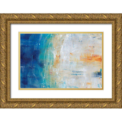 Blue Grotto II Gold Ornate Wood Framed Art Print with Double Matting by OToole, Tim