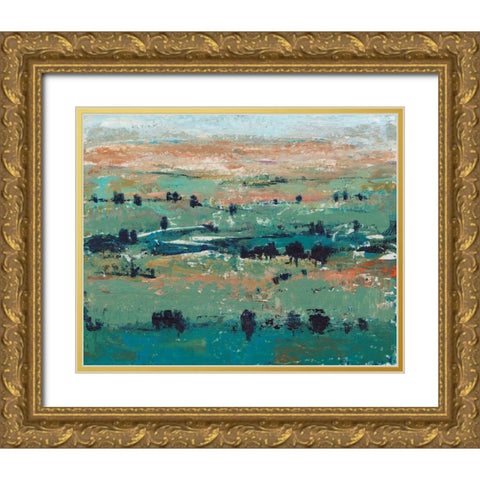 Valley High II Gold Ornate Wood Framed Art Print with Double Matting by OToole, Tim