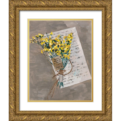 Dear Friend I Gold Ornate Wood Framed Art Print with Double Matting by Wang, Melissa