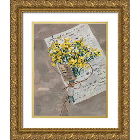 Dear Friend II Gold Ornate Wood Framed Art Print with Double Matting by Wang, Melissa