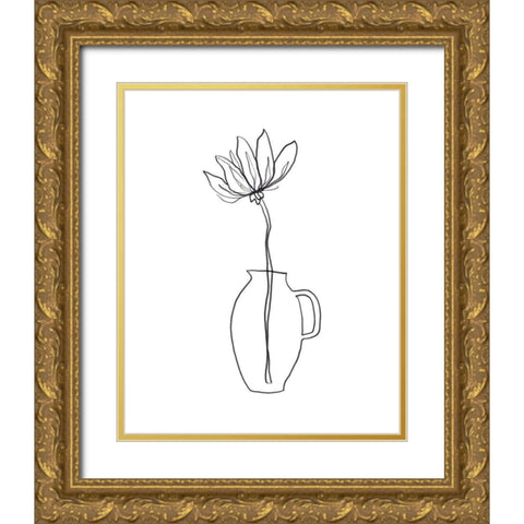 Spring Trio II Gold Ornate Wood Framed Art Print with Double Matting by Vess, June Erica