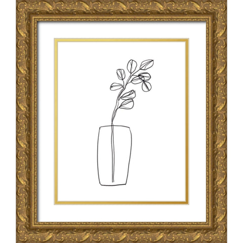 Spring Trio III Gold Ornate Wood Framed Art Print with Double Matting by Vess, June Erica