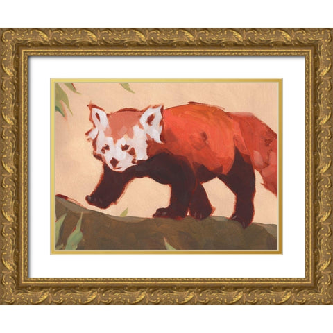 Red Panda II Gold Ornate Wood Framed Art Print with Double Matting by Green, Jacob