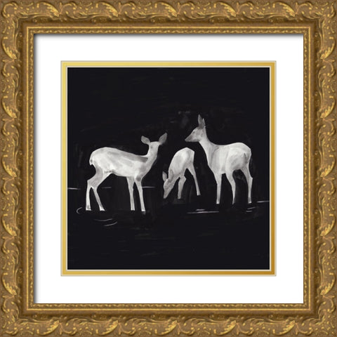 Sophisticated Whitetail I Gold Ornate Wood Framed Art Print with Double Matting by Green, Jacob