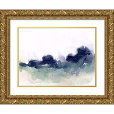 Lake Fog II Gold Ornate Wood Framed Art Print with Double Matting by Vess, June Erica