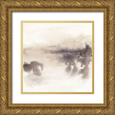Shadowscape I Gold Ornate Wood Framed Art Print with Double Matting by Vess, June Erica