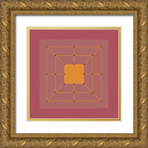 Game Boards V Gold Ornate Wood Framed Art Print with Double Matting by Green, Jacob