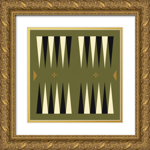 Game Boards VII Gold Ornate Wood Framed Art Print with Double Matting by Green, Jacob