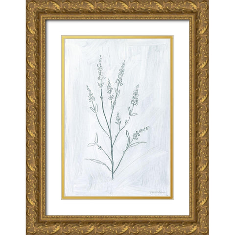 Milkweeds I Gold Ornate Wood Framed Art Print with Double Matting by Lam, Vanna