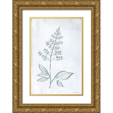 Milkweeds IV Gold Ornate Wood Framed Art Print with Double Matting by Lam, Vanna