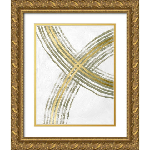 Outgoing III Gold Ornate Wood Framed Art Print with Double Matting by Lam, Vanna