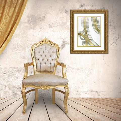 Outgoing IV Gold Ornate Wood Framed Art Print with Double Matting by Lam, Vanna