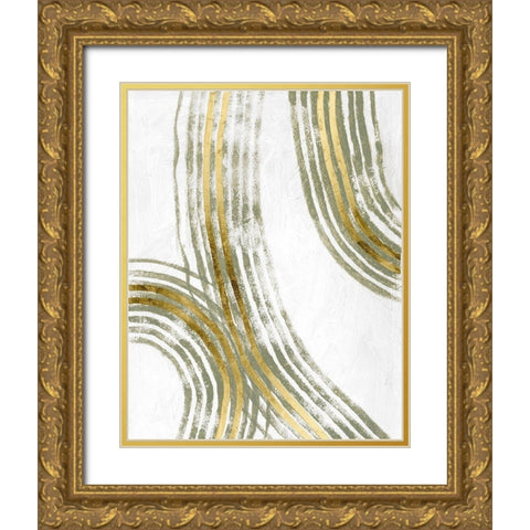 Outgoing IV Gold Ornate Wood Framed Art Print with Double Matting by Lam, Vanna