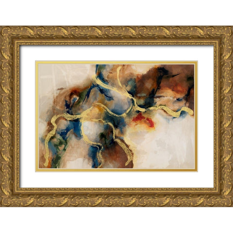 Submerge Gold Ornate Wood Framed Art Print with Double Matting by Jasper, Sisa