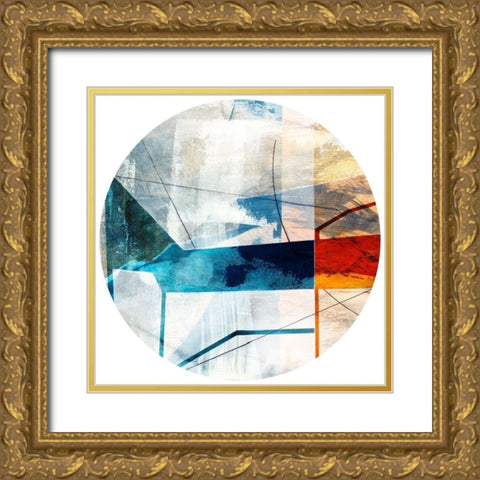 Minimal Circle I Gold Ornate Wood Framed Art Print with Double Matting by Jasper, Sisa