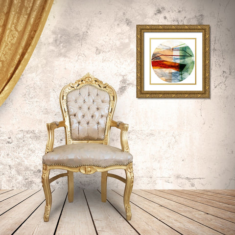 Minimal Circle II Gold Ornate Wood Framed Art Print with Double Matting by Jasper, Sisa
