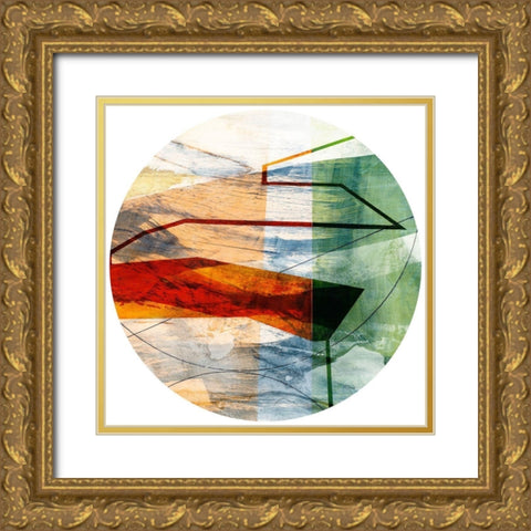 Minimal Circle II Gold Ornate Wood Framed Art Print with Double Matting by Jasper, Sisa