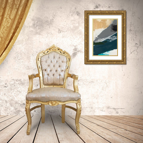 Obscure Abstract IV Gold Ornate Wood Framed Art Print with Double Matting by Jasper, Sisa