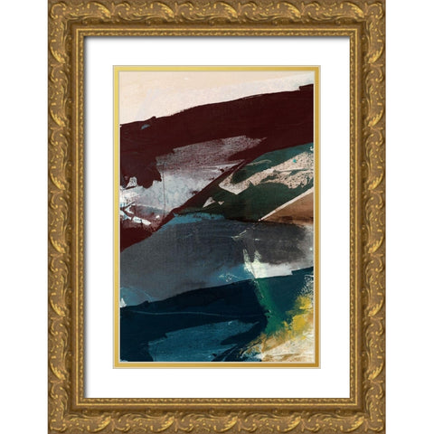 Obscure Abstract VI Gold Ornate Wood Framed Art Print with Double Matting by Jasper, Sisa