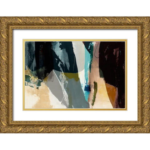 Obscure Abstract VIII Gold Ornate Wood Framed Art Print with Double Matting by Jasper, Sisa