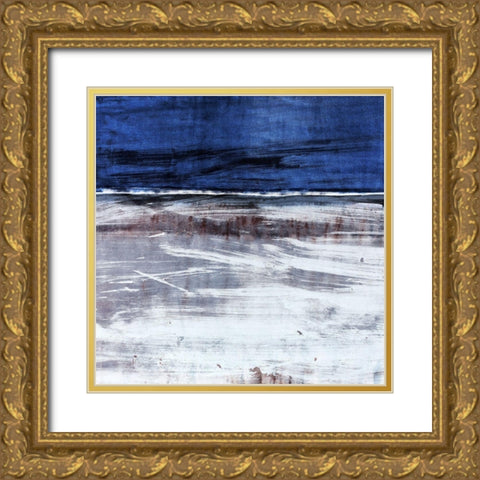 Blue Horizon Gold Ornate Wood Framed Art Print with Double Matting by Jasper, Sisa
