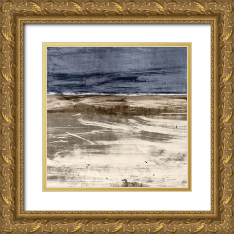 Grey Horizon Gold Ornate Wood Framed Art Print with Double Matting by Jasper, Sisa