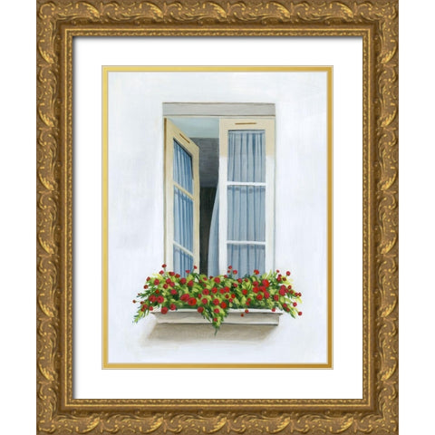 Through the Drapes II Gold Ornate Wood Framed Art Print with Double Matting by Popp, Grace