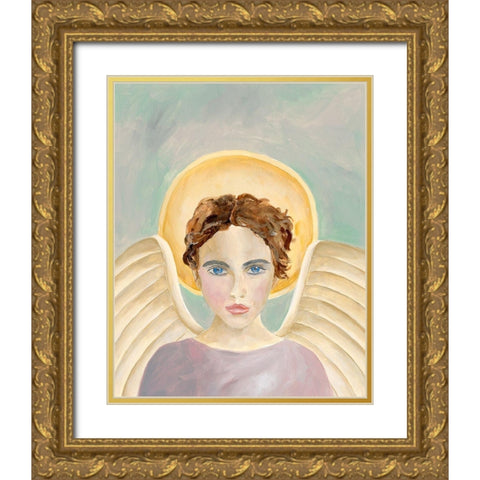 Angels Among Us I Gold Ornate Wood Framed Art Print with Double Matting by Moore, Regina