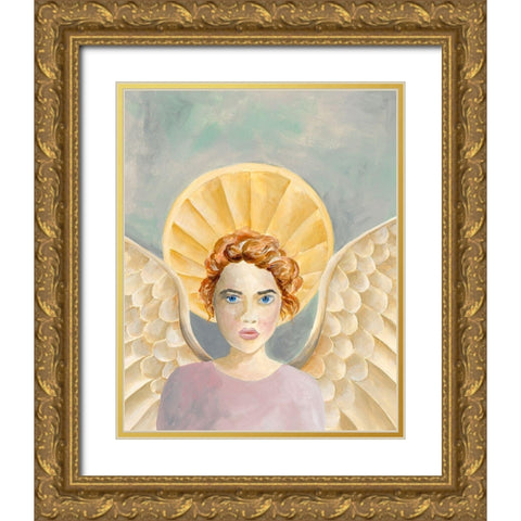 Angels Among Us II Gold Ornate Wood Framed Art Print with Double Matting by Moore, Regina