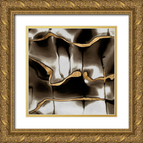 Golden Shimmer II Gold Ornate Wood Framed Art Print with Double Matting by Saunders, Alonzo