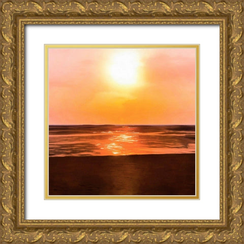 Sunset Dreams I Gold Ornate Wood Framed Art Print with Double Matting by Saunders, Alonzo