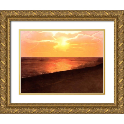 Sunset Dreams IV Gold Ornate Wood Framed Art Print with Double Matting by Saunders, Alonzo