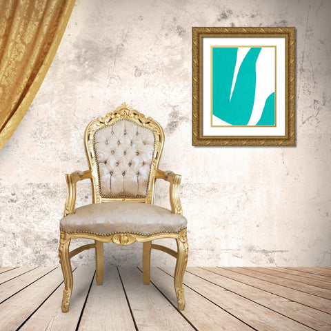 Color Cuts VII Gold Ornate Wood Framed Art Print with Double Matting by Vess, June Erica