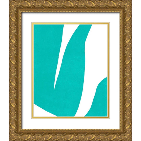 Color Cuts VII Gold Ornate Wood Framed Art Print with Double Matting by Vess, June Erica