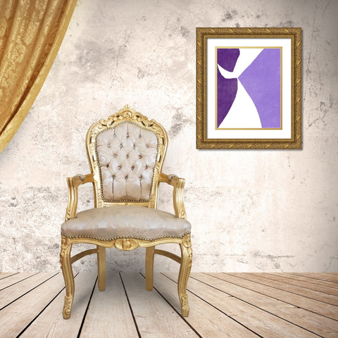 Color Cuts XIII Gold Ornate Wood Framed Art Print with Double Matting by Vess, June Erica