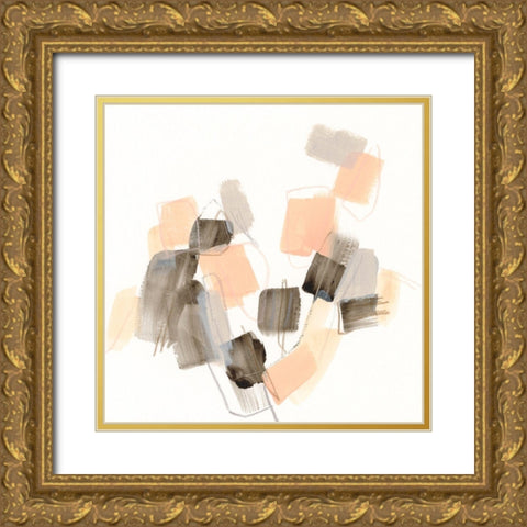 Blush Gambit I Gold Ornate Wood Framed Art Print with Double Matting by Vess, June Erica